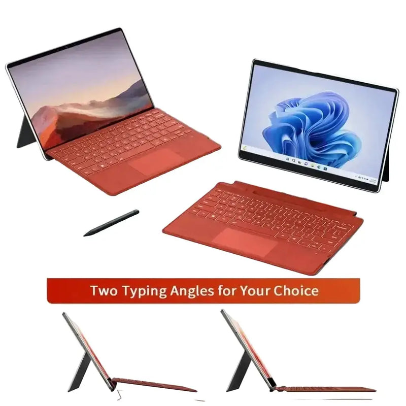 Habicare Backlit Bluetooth Keyboard Type Cover for Microsoft Surface Pro 3–7+ (12.3") & Pro 8–11/X (13") Backlit Bluetooth Keyboard Type Cover for Microsoft Surface Pro 3–7+ (12.3") & Pro 8–11/X (13")