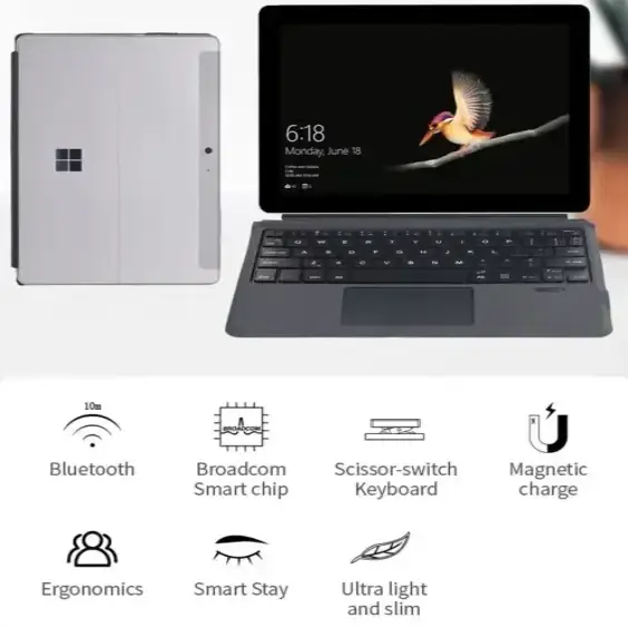 Habicare Backlit Bluetooth Keyboard Type Cover for Microsoft Surface Pro 3–7+ (12.3") & Pro 8–11/X (13") Backlit Bluetooth Keyboard Type Cover for Microsoft Surface Pro 3–7+ (12.3") & Pro 8–11/X (13")