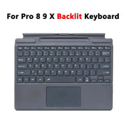 Habicare Backlit Bluetooth Keyboard Type Cover for Microsoft Surface Pro 3–7+ (12.3") & Pro 8–11/X (13") Backlit Bluetooth Keyboard Type Cover for Microsoft Surface Pro 3–7+ (12.3") & Pro 8–11/X (13")