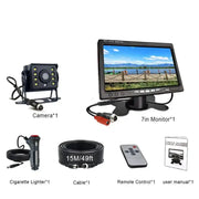 Backup Reverse Camera with 7" LCD Monitor – Easy Install 12V/24V CVBS – view 8