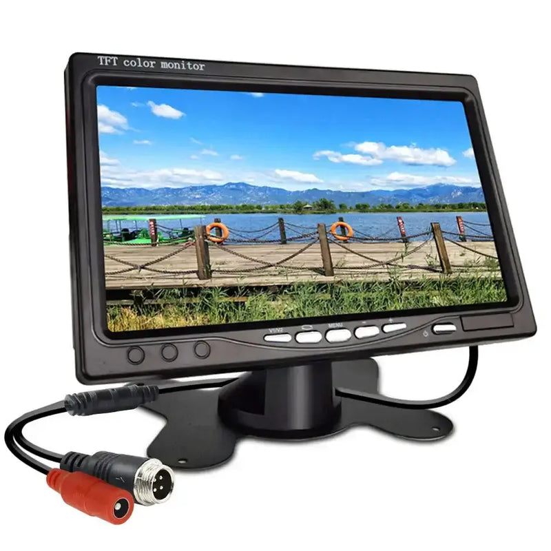 Backup Reverse Camera with 7" LCD Monitor – Easy Install 12V/24V CVBS – view 3