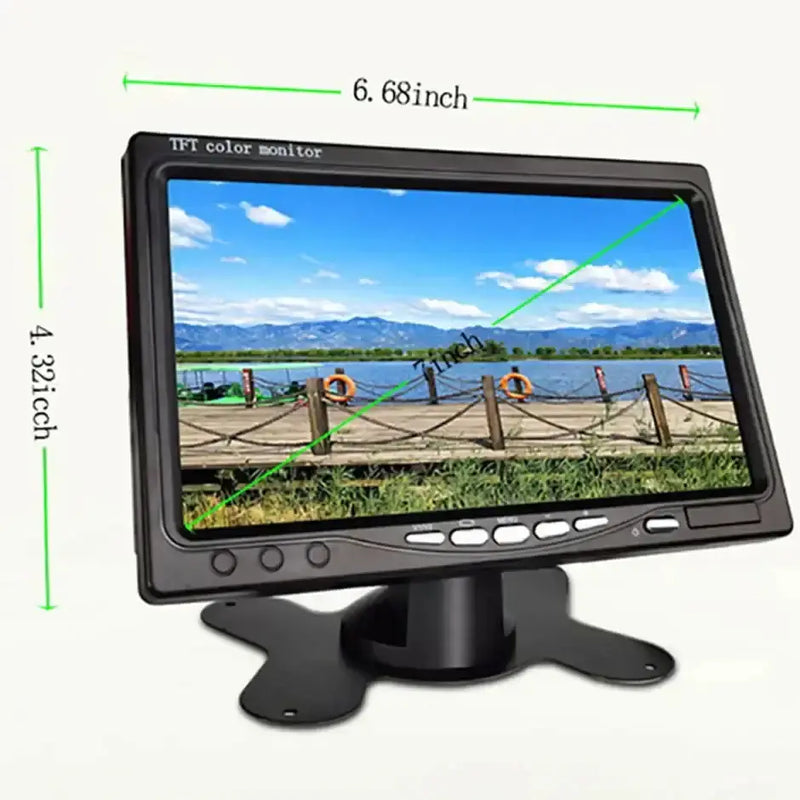 Backup Reverse Camera with 7" LCD Monitor – Easy Install 12V/24V CVBS – view 6