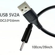 Barrel Jack Power Cable - 2mm x 0.6mm charger (Black) 1m – view 2