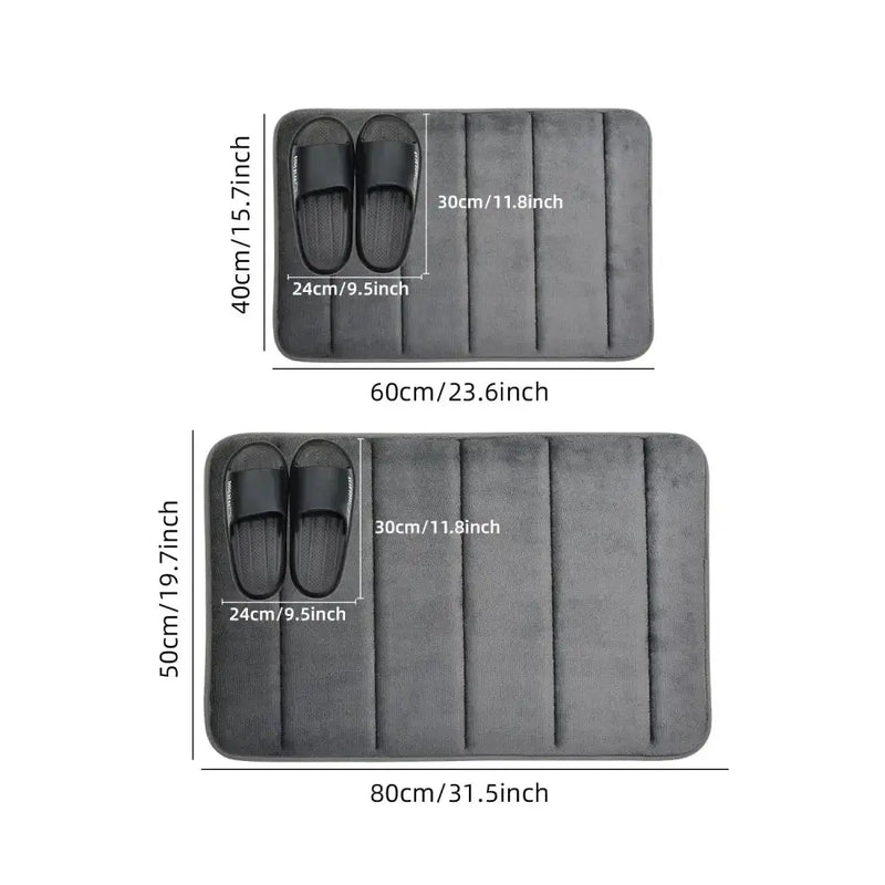 Bathroom Velvet Anti-slip Mat (different colours & sizes available) – view 2