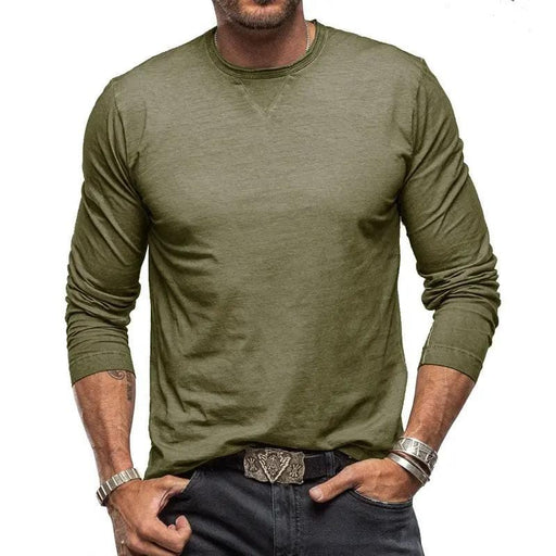 Men's Long Sleeve Cotton T-Shirt - Soft Combed Crew Neck | Casual Everyday Wear – view 1