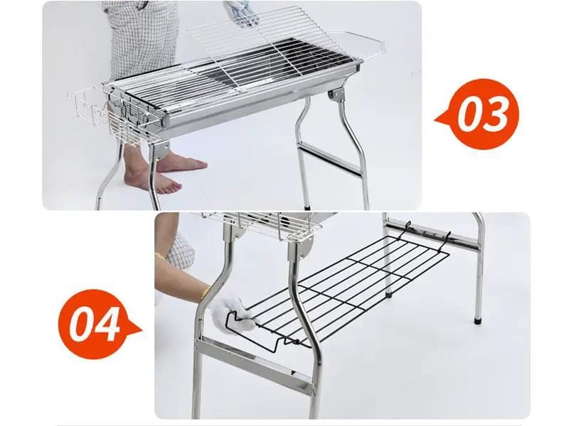 Foldable Stainless Steel BBQ Stove Grill Combo 2 – view 10