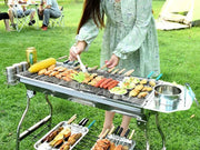 Foldable Stainless Steel BBQ Stove Grill Combo 1 – view 6