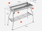 Foldable Stainless Steel BBQ Stove Grill Combo 1 – view 10
