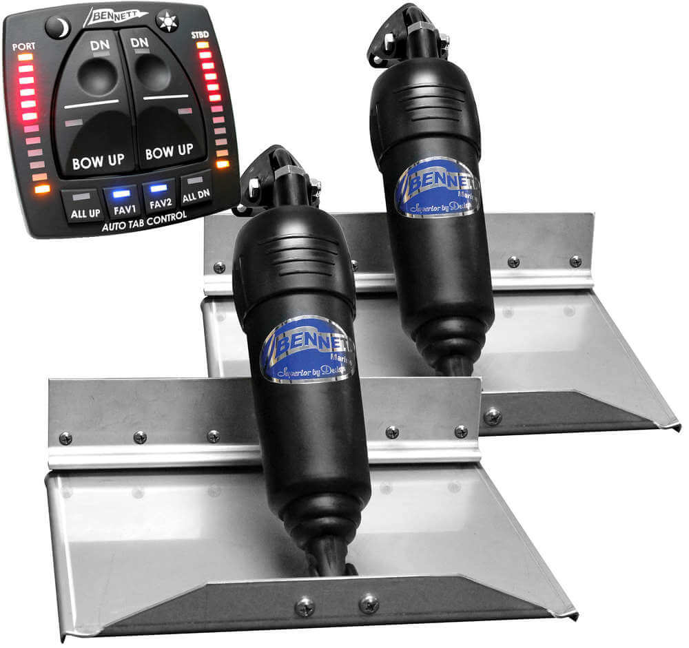 Bennett Auto Trim Pro 12 X 12 Inch Complete Boat Trim Tab Control System With All Up Down Buttons