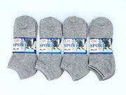 dealonline.co.nz dealonlinenz (60 Pairs) Thin Ankle Socks - GREY - M7-11/ W8-12 60 Pairs Grey Thin Ankle Socks Cotton Blend
