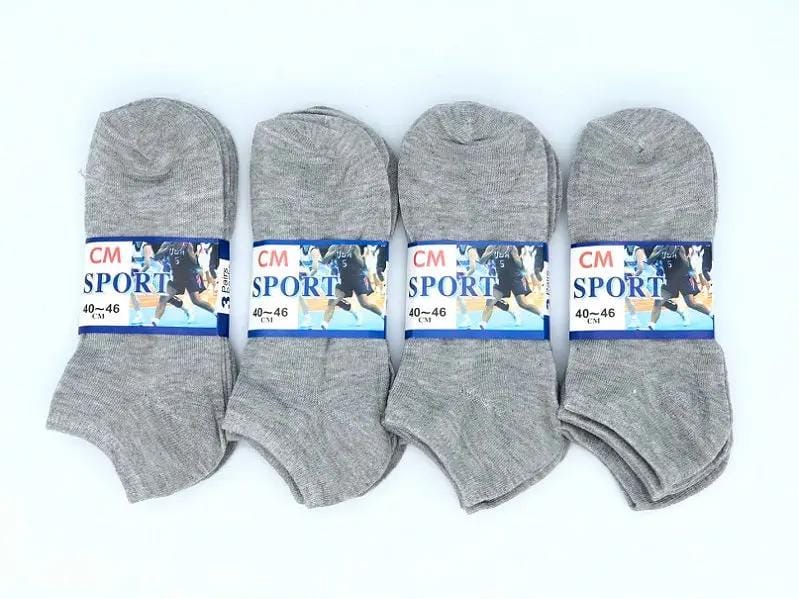 dealonline.co.nz dealonlinenz (60 Pairs) Thin Ankle Socks - GREY - M7-11/ W8-12 60 Pairs Grey Thin Ankle Socks Cotton Blend