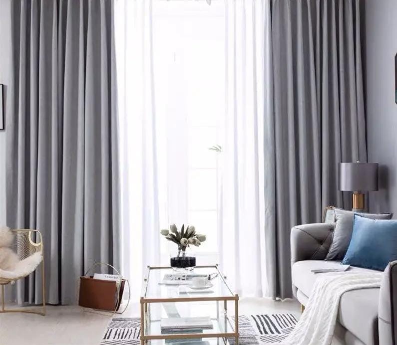 Kiwi Grab Kiwi Grab 100% Blockout Grey Readymade Curtain drapes – 8 sizes 100% Blockout Grey Readymade Curtain drapes – 8 sizes