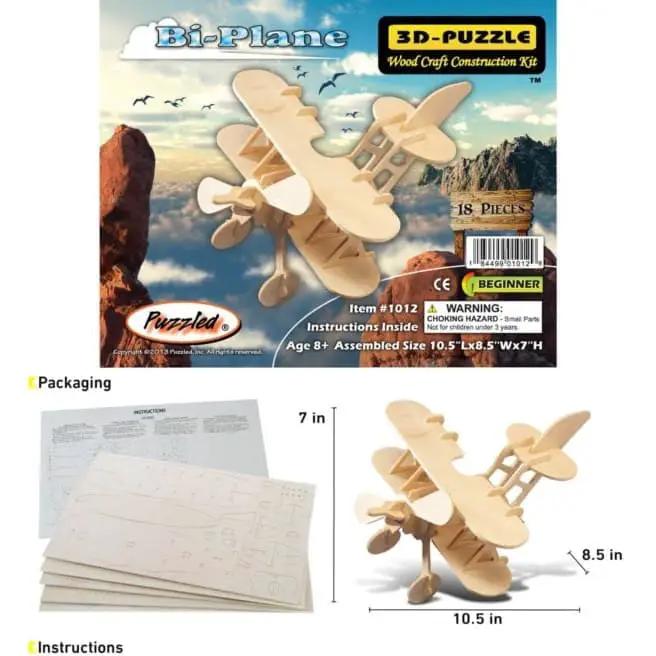 9eight5 3D Puzzle Bi-plane Bi-plane