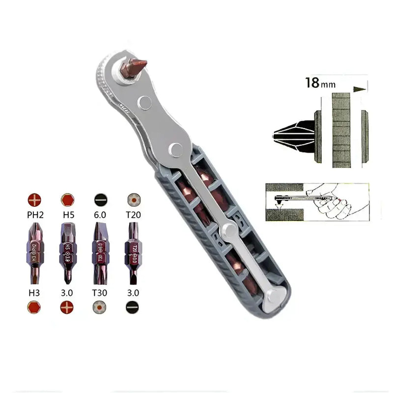 Habicare HBC Bidirectional Right-Angle Ratchet Screwdriver Set Bidirectional Right-Angle Ratchet Screwdriver Set