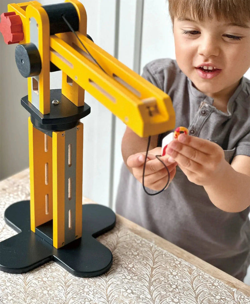 Curious Moonbeam Vehicle Play Big Yellow Crane – Mentari | Construction Toy NZ Big Yellow Crane – Mentari | Construction Toy NZ