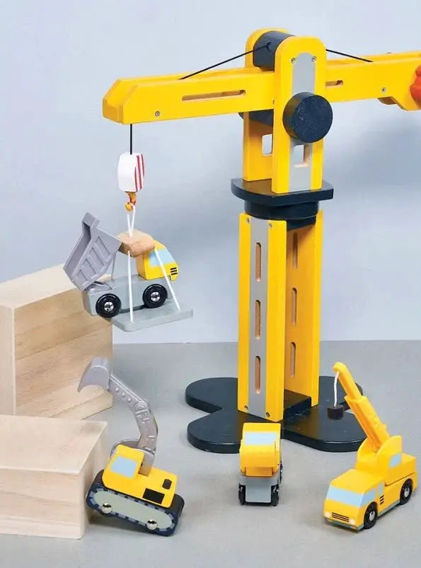 Curious Moonbeam Vehicle Play Big Yellow Crane – Mentari | Construction Toy NZ Big Yellow Crane – Mentari | Construction Toy NZ