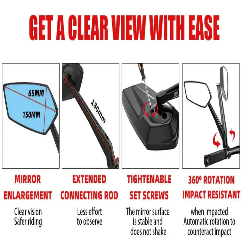 Bike Rear View Mirror 360° Adjustable (different models available) – view 9