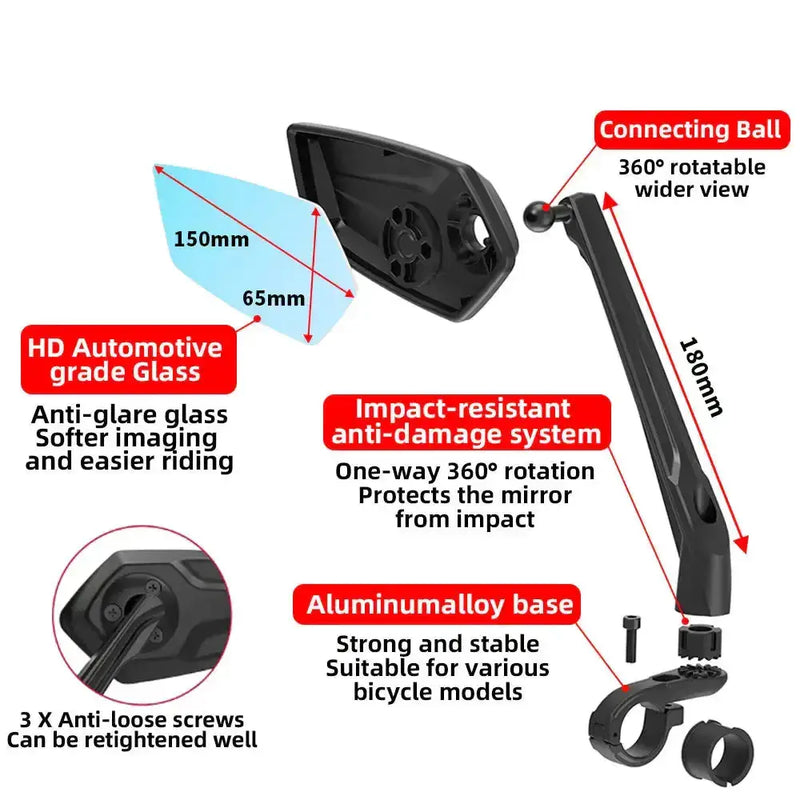 Bike Rear View Mirror 360° Adjustable (different models available) – view 5