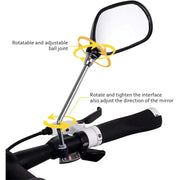 Habicare SS Bike Rearview Mirror 360° Adjustable with Reflector Bike Rearview Mirror 360° Adjustable with Reflector