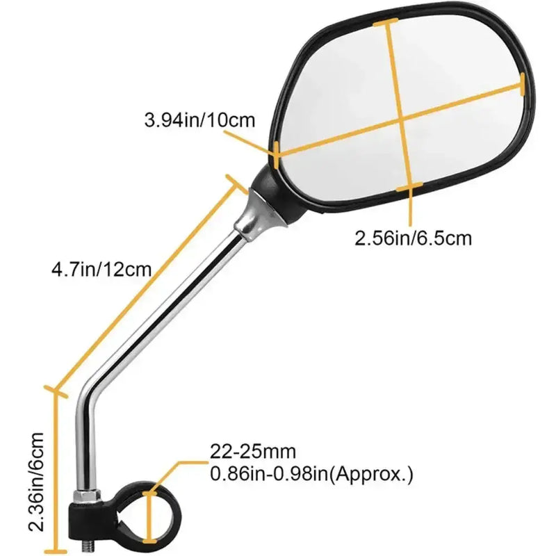 Habicare SS Bike Rearview Mirror 360° Adjustable with Reflector Bike Rearview Mirror 360° Adjustable with Reflector