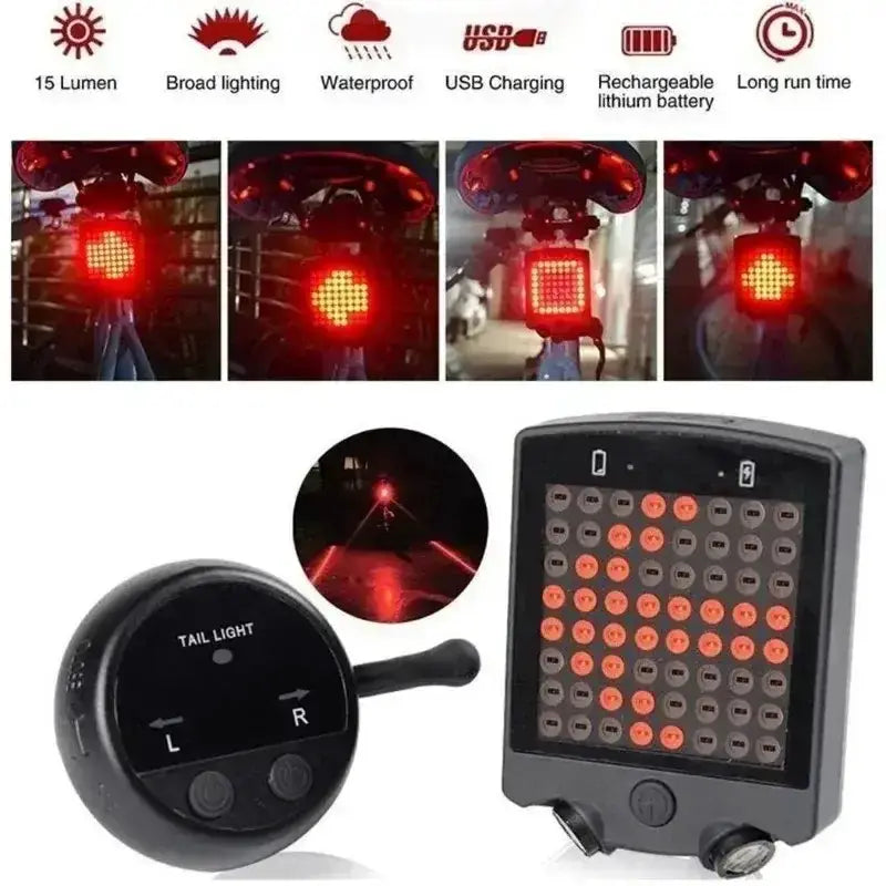 Habicare Wireless Bike Tail Light with Remote Control (USB Rechargeable) Wireless Bike Tail Light with Remote Control (USB Rechargeable)