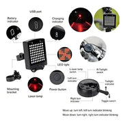 Habicare Wireless Bike Tail Light with Remote Control (USB Rechargeable) Wireless Bike Tail Light with Remote Control (USB Rechargeable)