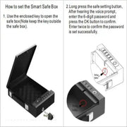 Habicare SS Biometric Portable Gun Safe Box Biometric Portable Gun Safe Box
