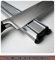BisBell Knives BisBell Magnetic Knife Rack 450mm-Silver BisBell Magnetic Knife Rack 450mm Silver