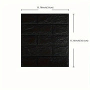 Habicare SS Black Brick Pattern Self-Adhesive Wallpaper (40 Pcs) Black Brick Pattern Self-Adhesive Wallpaper (40 Pcs)