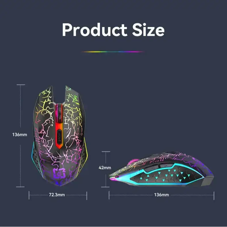 Bluetooth 5.2 RGB Dual-Mode Wireless Gaming Mouse (different models available) – view 13