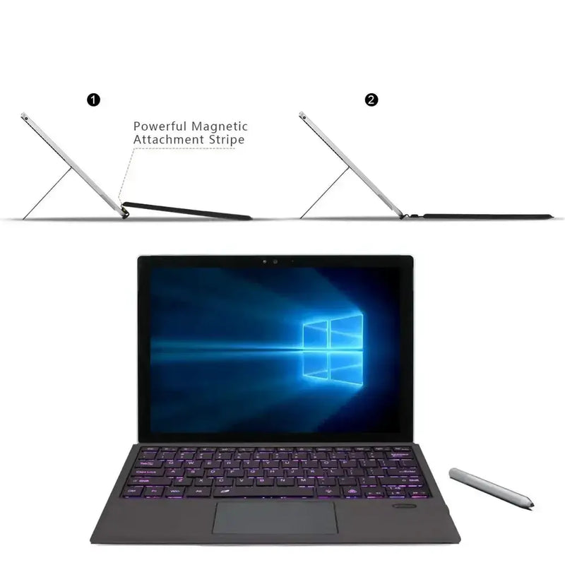 Habicare Bluetooth Backlit Keyboard with Touchpad for Microsoft Surface Pro 3–11, Pro X & Pro 7+ Bluetooth Backlit Keyboard with Touchpad for Microsoft Surface Pro 3–11, Pro X & Pro 7+