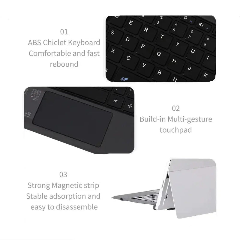 Habicare Bluetooth Backlit Keyboard with Touchpad for Microsoft Surface Pro 3–11, Pro X & Pro 7+ Bluetooth Backlit Keyboard with Touchpad for Microsoft Surface Pro 3–11, Pro X & Pro 7+