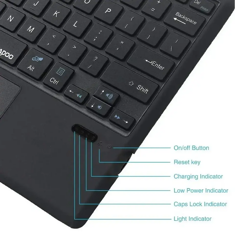 Habicare Bluetooth Backlit Keyboard with Touchpad for Microsoft Surface Pro 3–11, Pro X & Pro 7+ Bluetooth Backlit Keyboard with Touchpad for Microsoft Surface Pro 3–11, Pro X & Pro 7+