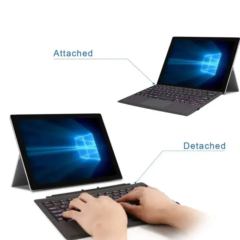 Habicare Bluetooth Backlit Keyboard with Touchpad for Microsoft Surface Pro 3–11, Pro X & Pro 7+ Bluetooth Backlit Keyboard with Touchpad for Microsoft Surface Pro 3–11, Pro X & Pro 7+