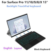 Habicare Bluetooth Backlit Keyboard with Touchpad for Microsoft Surface Pro 8, 9, 10, 11 & Pro X Bluetooth Backlit Keyboard with Touchpad for Microsoft Surface Pro 8, 9, 10, 11 & Pro X