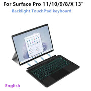 Habicare Bluetooth Backlit Keyboard with Touchpad for Microsoft Surface Pro 8, 9, 10, 11 & Pro X Bluetooth Backlit Keyboard with Touchpad for Microsoft Surface Pro 8, 9, 10, 11 & Pro X