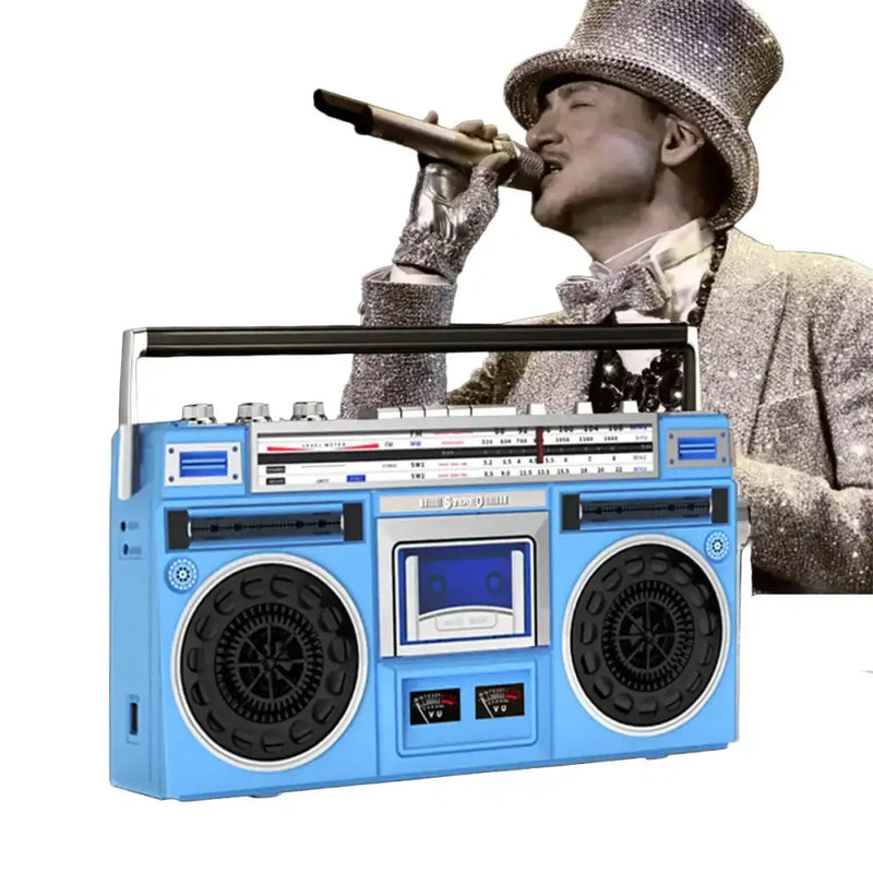 Habicare SS Bluetooth USB Cassette Radio Boombox Bluetooth USB Cassette Radio Boombox