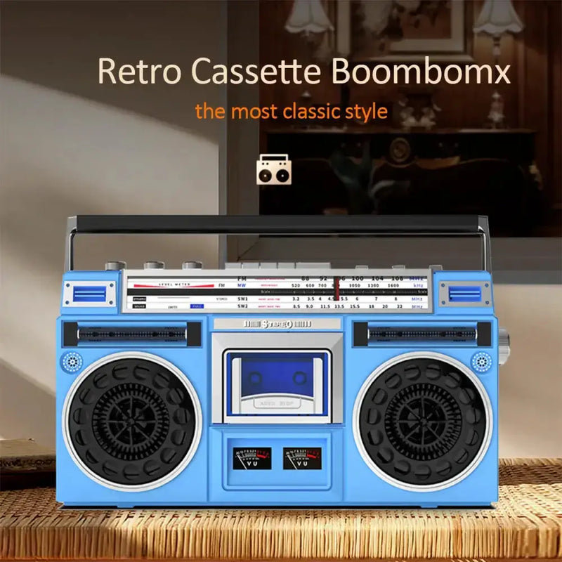 Habicare SS Bluetooth USB Cassette Radio Boombox Bluetooth USB Cassette Radio Boombox