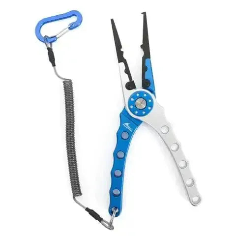 Sea Harvester Bluewing 8 Inch Split Ring Pliers For Anglers Durable Corrosion Resistant Aluminum With Tether