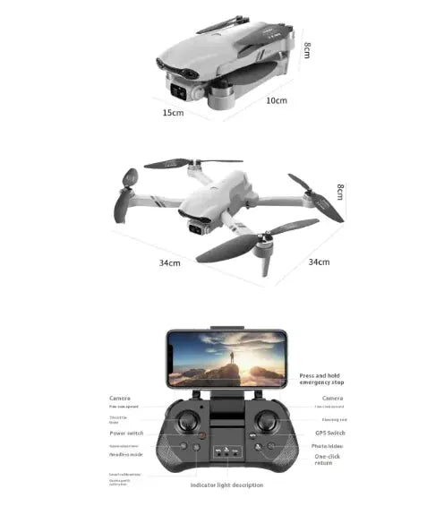 F10 Folding GPS Drone - 4K HD Camera with Dual Positioning & Smart Flight Modes | Portable Quadcopter – view 4