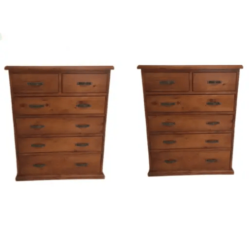 BroDeals Bedroom Furniture Sets Felton Tallboy 6 Drawers Set of 2 Felton Tallboy 6 Drawers Set of 2