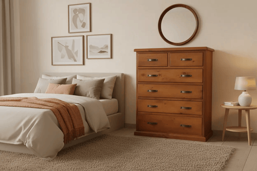 BroDeals Bedroom Vanities Felton 6 Drawer Tallboy Felton 6 Drawer Tallboy
