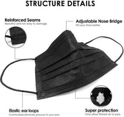 BroDeals Health & Beauty Black Masks 150pcs Black Masks 150pcs