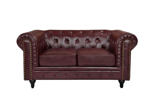 BroDeals 2 Seater Sofa Boston Faux Leather Chesterfield 2 Seater Sofa Boston Faux Leather Chesterfield 2 Seater Sofa