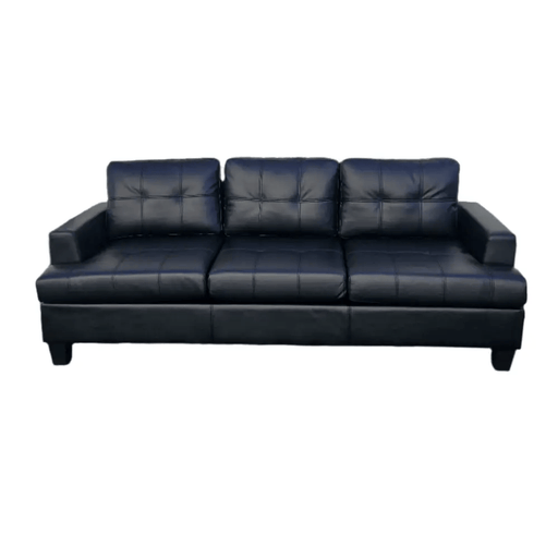 BroDeals 3 seater Sofa Knollwood 3 Seater Faux Leather Sofa - Black Knollwood 3 Seater Faux Leather Sofa - Black