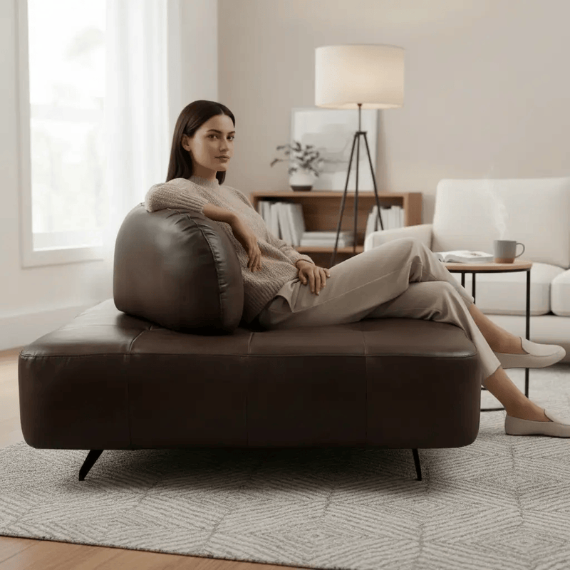 BroDeals Arm Chairs, Recliners & Sleeper Chairs Georgio XL Leather Chair Cuba Brown Georgio XL Leather Chair Cuba Brown