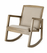 BroDeals Arm Chairs, Recliners & Sleeper Chairs Rocking Armchair - Oak/Linen Rocking Armchair - Oak/Linen