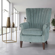 BroDeals Arm Chairs, Recliners & Sleeper Chairs Wingback Tufted Armchair - Teal Blue Wingback Tufted Armchair - Teal Blue