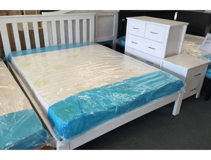 BroDeals Bed Frame Classic Single Bed White Classic Single Bed White
