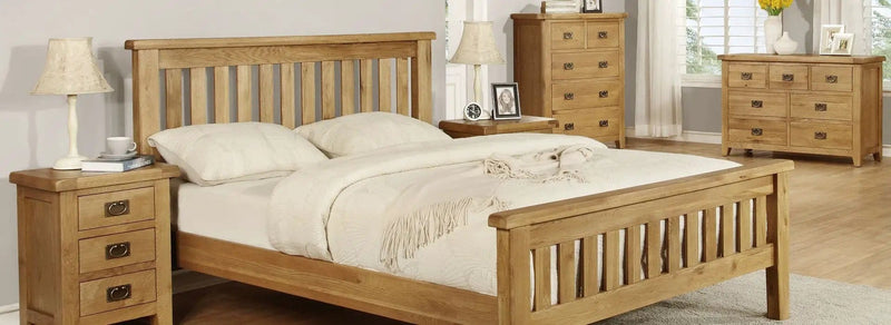 BroDeals Bedroom Furniture Sets Oak Bedroom Suite - 5 Piece Oak Bedroom Suite - 5 Piece